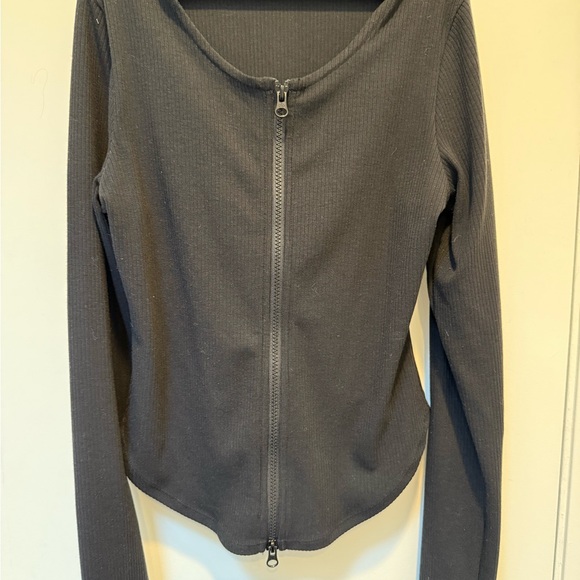 Alo Ribbed Stardust Jacket - Sz M - Picture 2 of 5